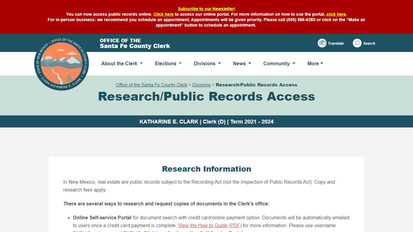 Research and Public Records Access | Santa Fe County